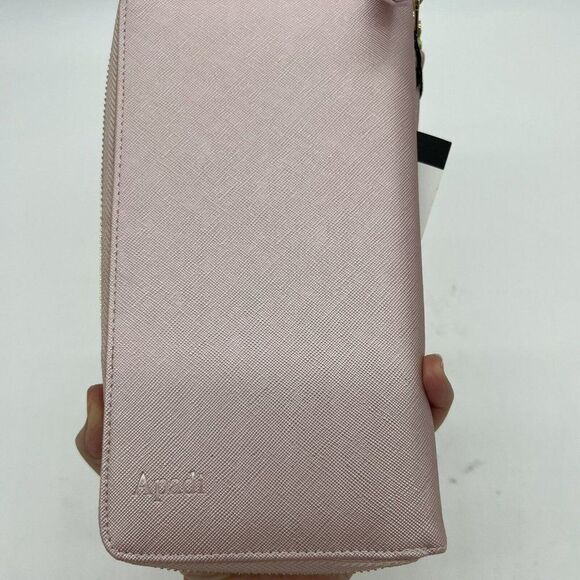 Apadi RFID pink metallic zip around wallet NWT - Picture 3 of 4